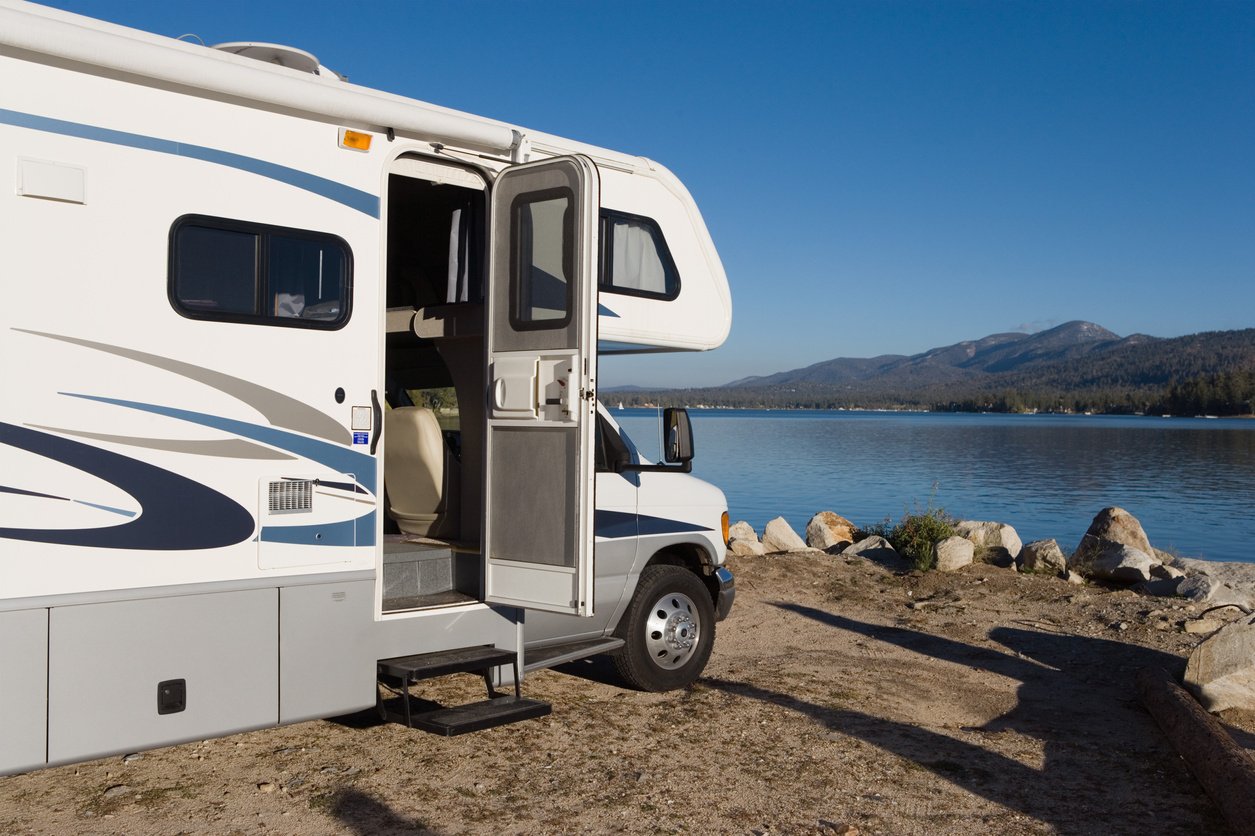 Rv by a lake