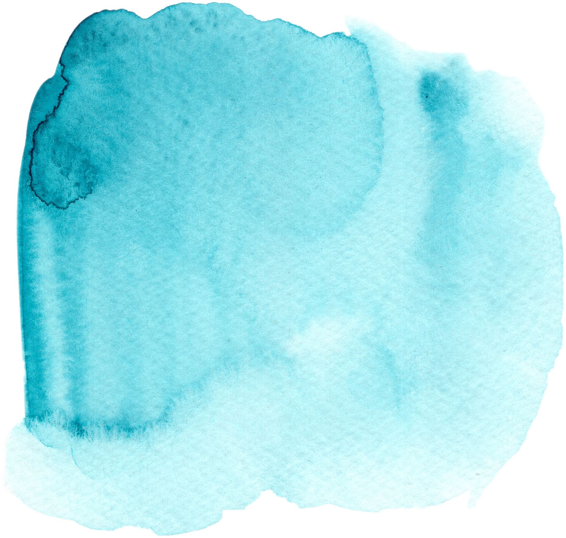 turquoise watercolor stain